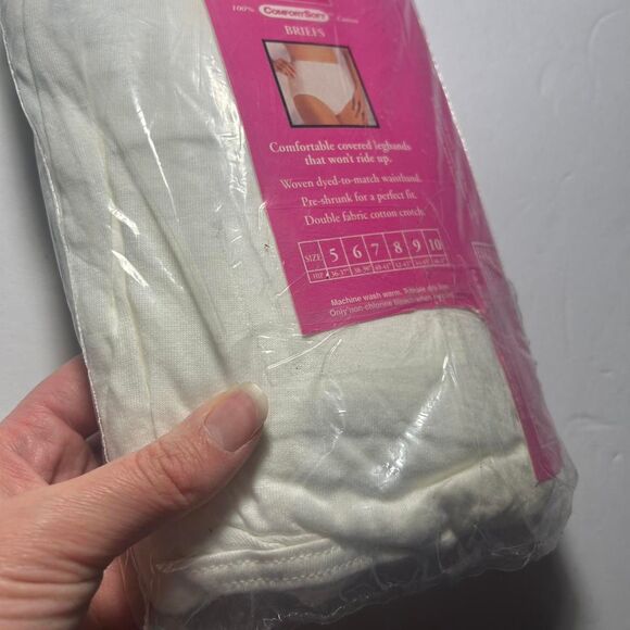 New vintage 1992 Hanes Her Way 3-pack of size 9 cotton briefs ComfortSoft waist - Picture 3 of 3